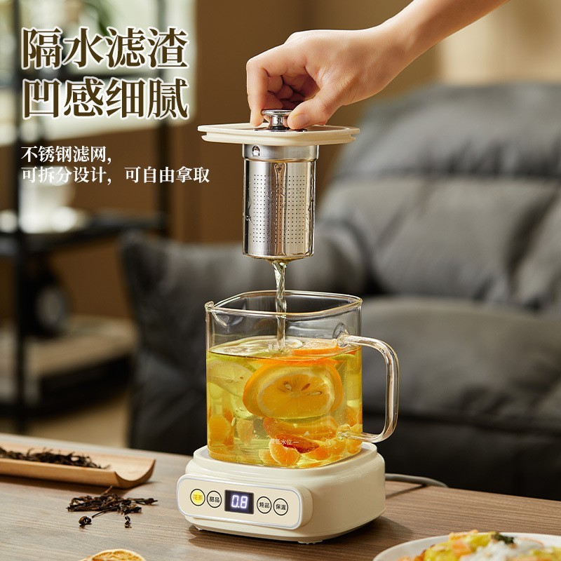 定制多功能恒温养生壶家用玻璃烧水壶办公室小型煮茶器养生杯套装图3