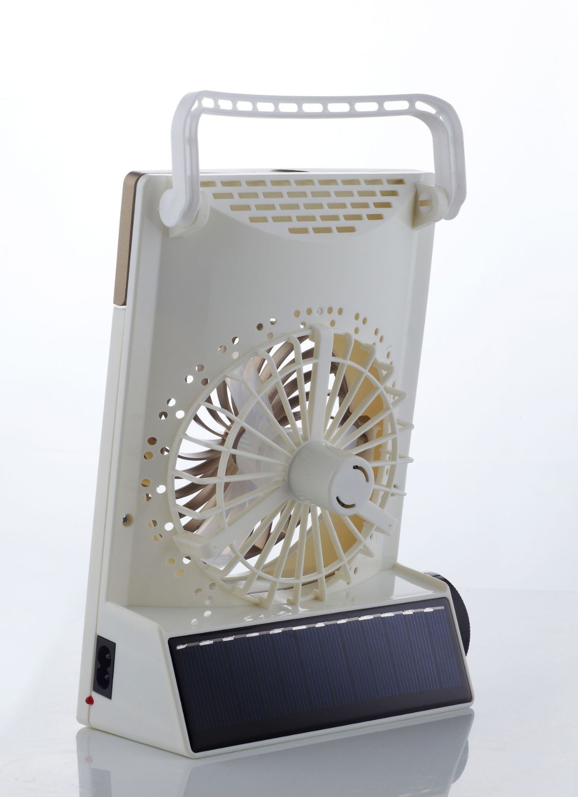 太阳能充电风扇超薄多功能带照明夜灯便携小风扇无级调速图5