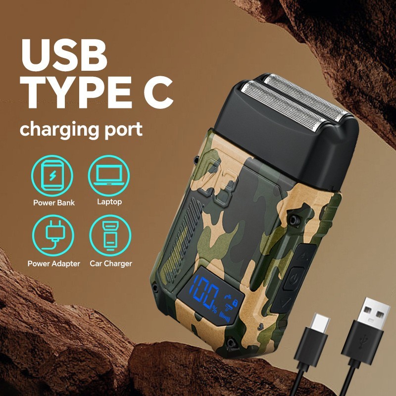 电动剃须刀往复式全身水洗数显USB充电款光男士刮胡刀剃须刀男士图3