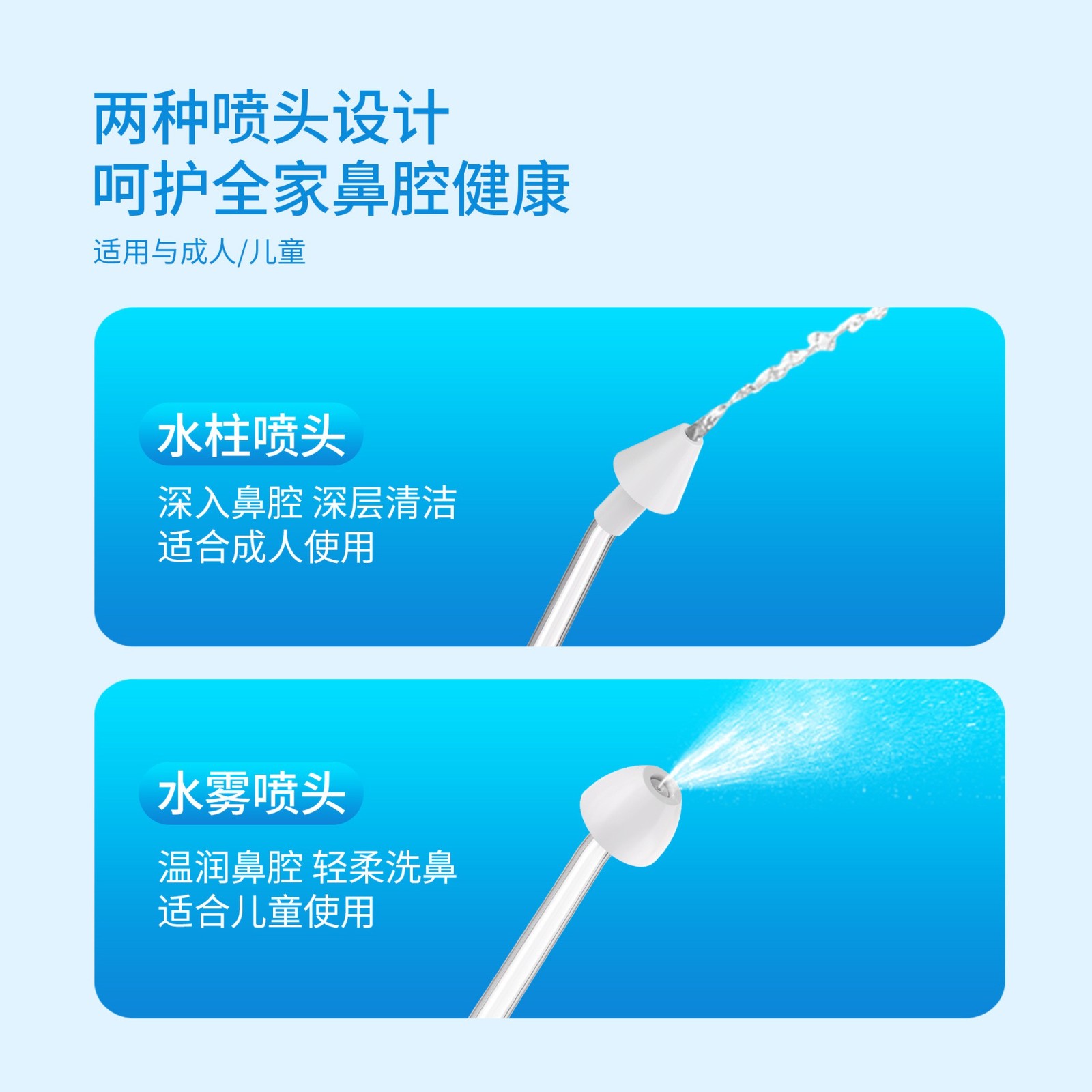 医用电动洗鼻器二类械字号多档位双喷头鼻炎日常清洁源头工厂图2