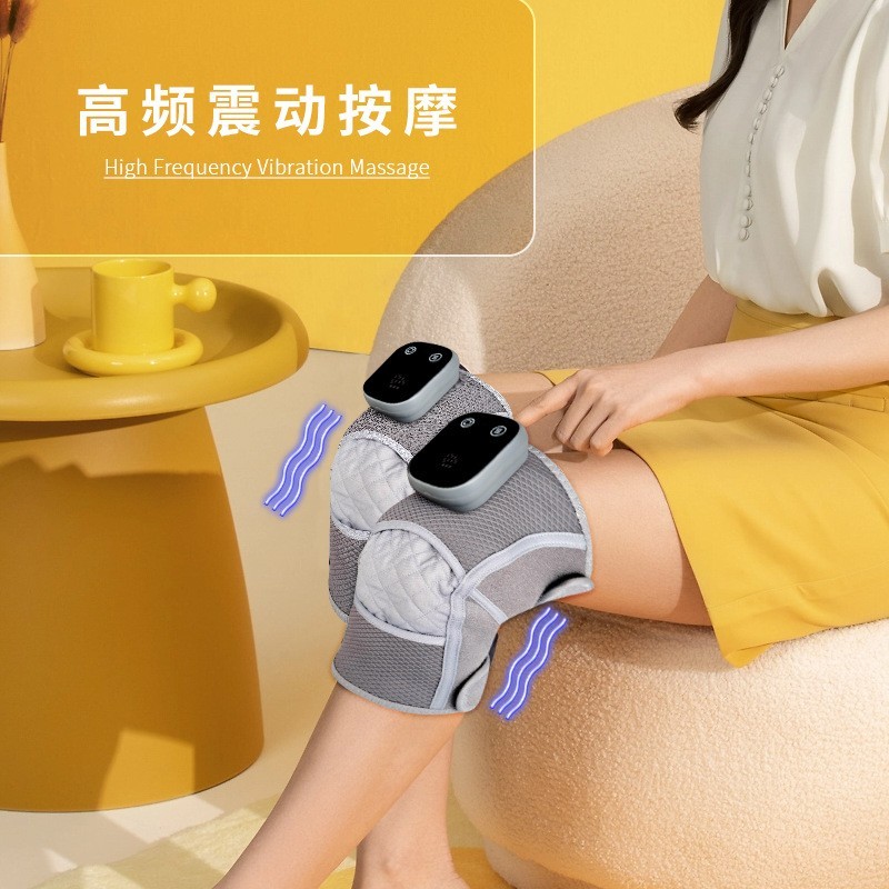 定制电热膝盖按摩器关节保暖家用便携式护肩膝盖热敷按摩仪图2
