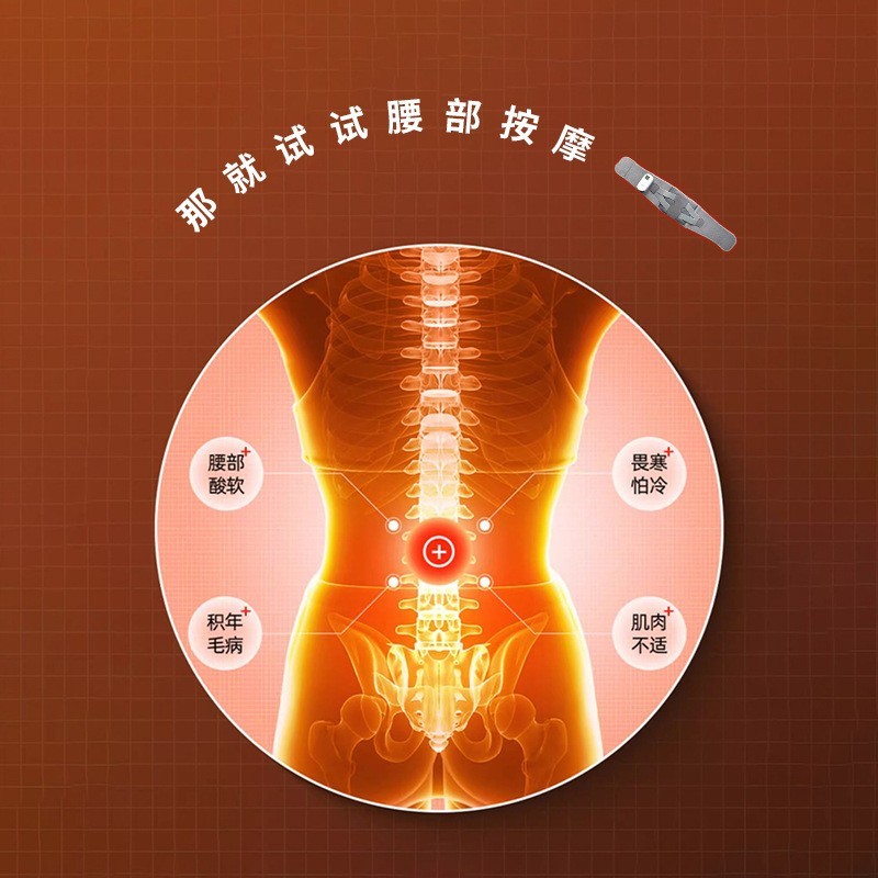 新品电动按摩腰带振动加热多功能跨境充电款护腰带家用神器图2