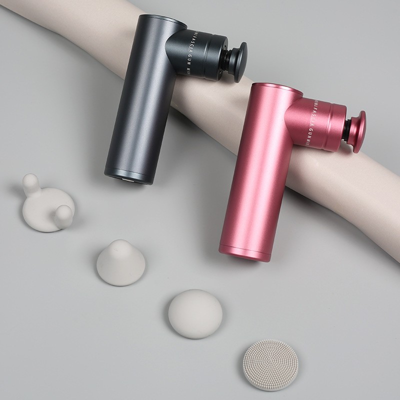 定制电动按摩器充电便携小型按摩仪铝合金家用智能筋膜枪手持式图2