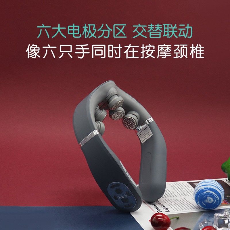 加工定制颈椎按摩仪电动肩颈按摩器脉冲源头工厂护颈磁吸遥控图4