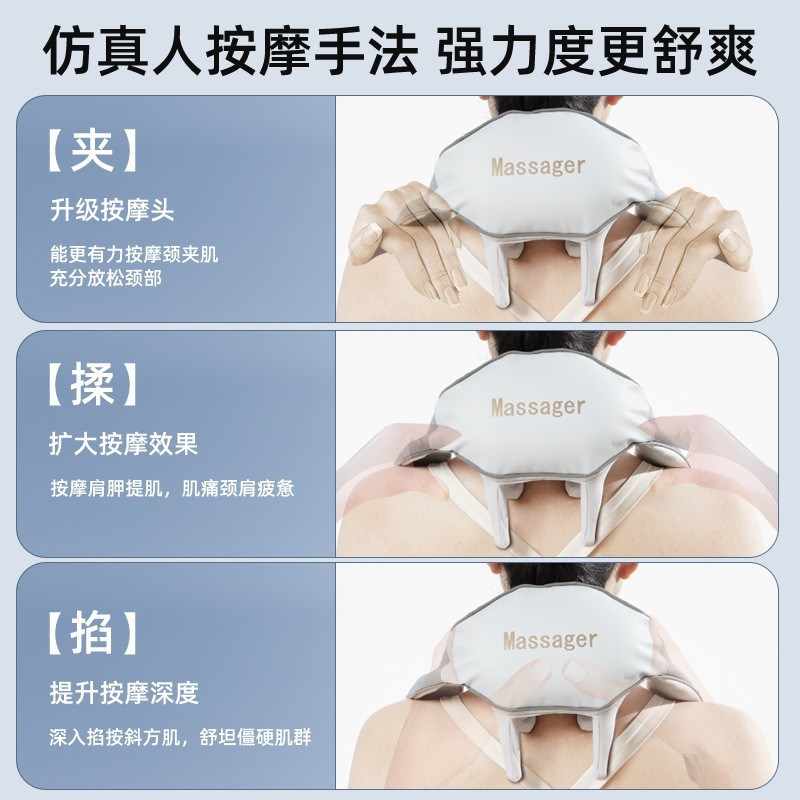 加工定制肩颈按摩器颈部按摩仪OEMODM护颈仪源头工厂舒缓富贵包图2
