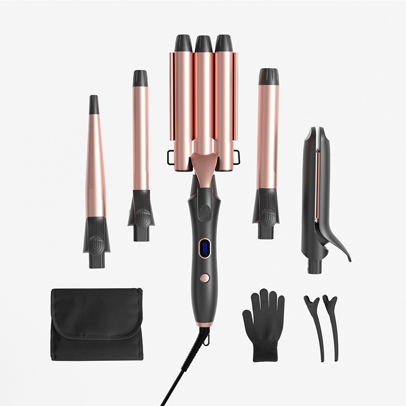 多功能卷发棒五合一多头卷发器换管换头卷发棒套装图2