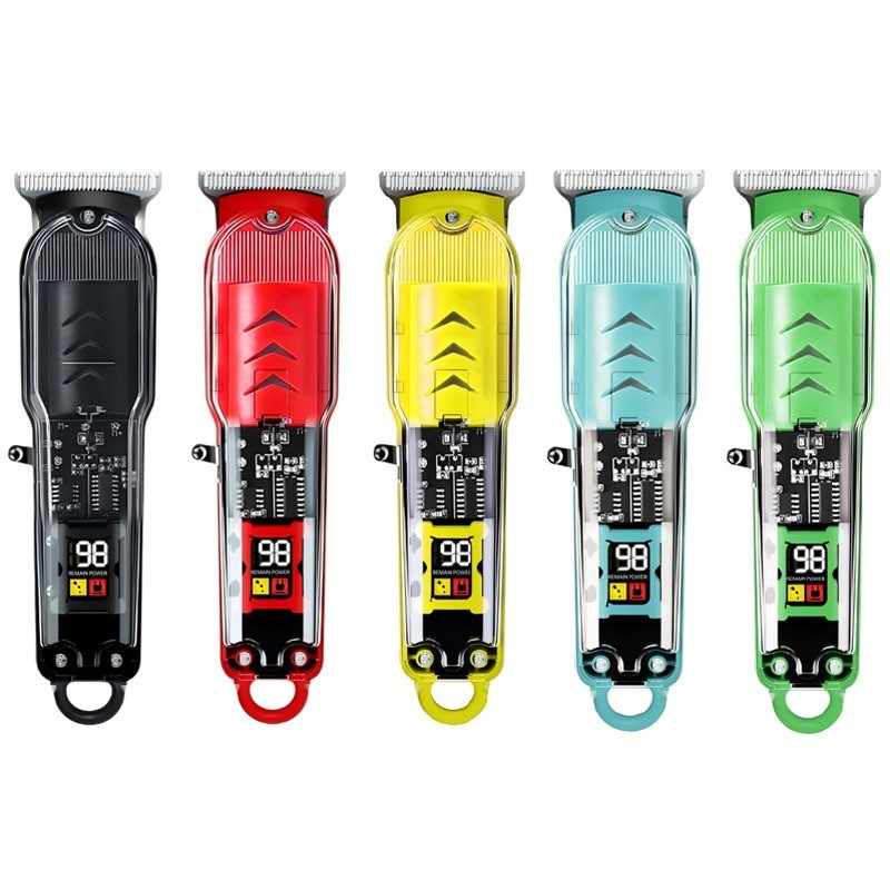 透明数显电动理发器电推剪电推子发廊专用专业剪剃头刀图3