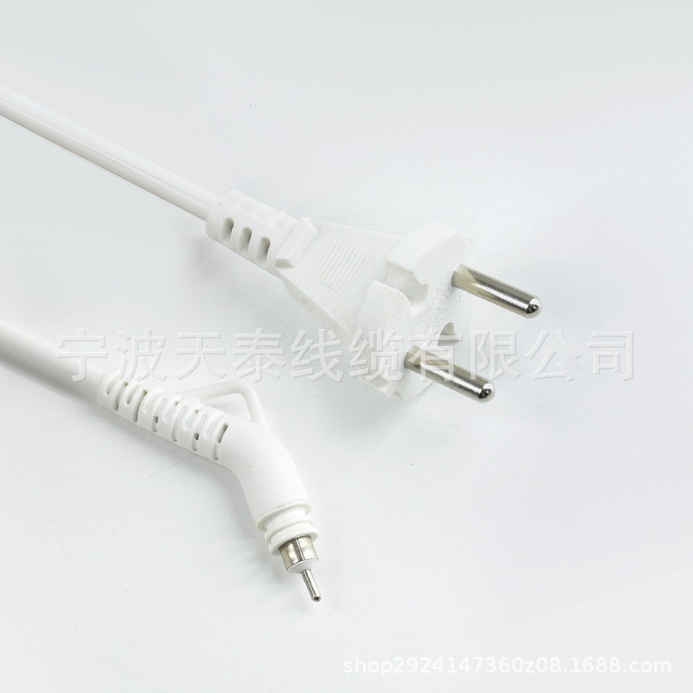 欧标VDE美发器旋转尾插头线欧式防水插头电源线 美容美发器插头线图2