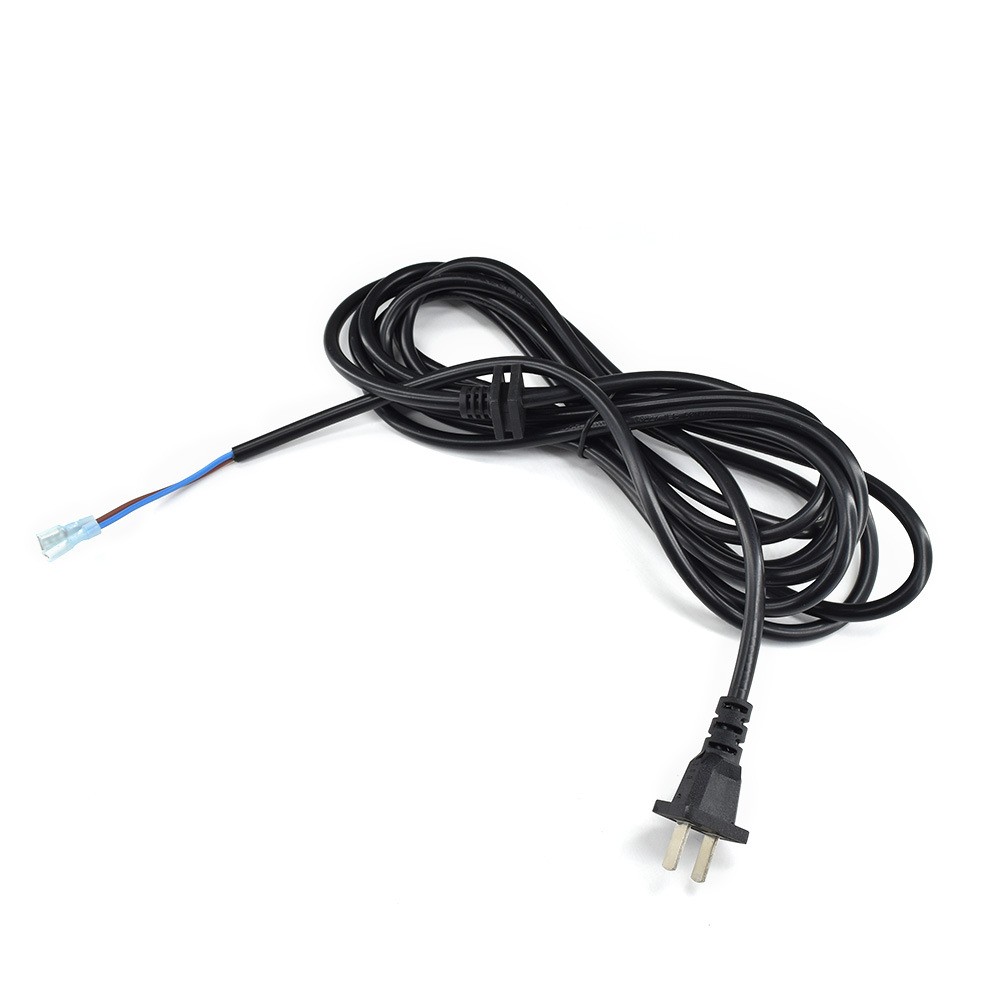 黑色0.75平方3C认证纯铜国标电源插头线两扁单头两芯裸线尾连接线图2