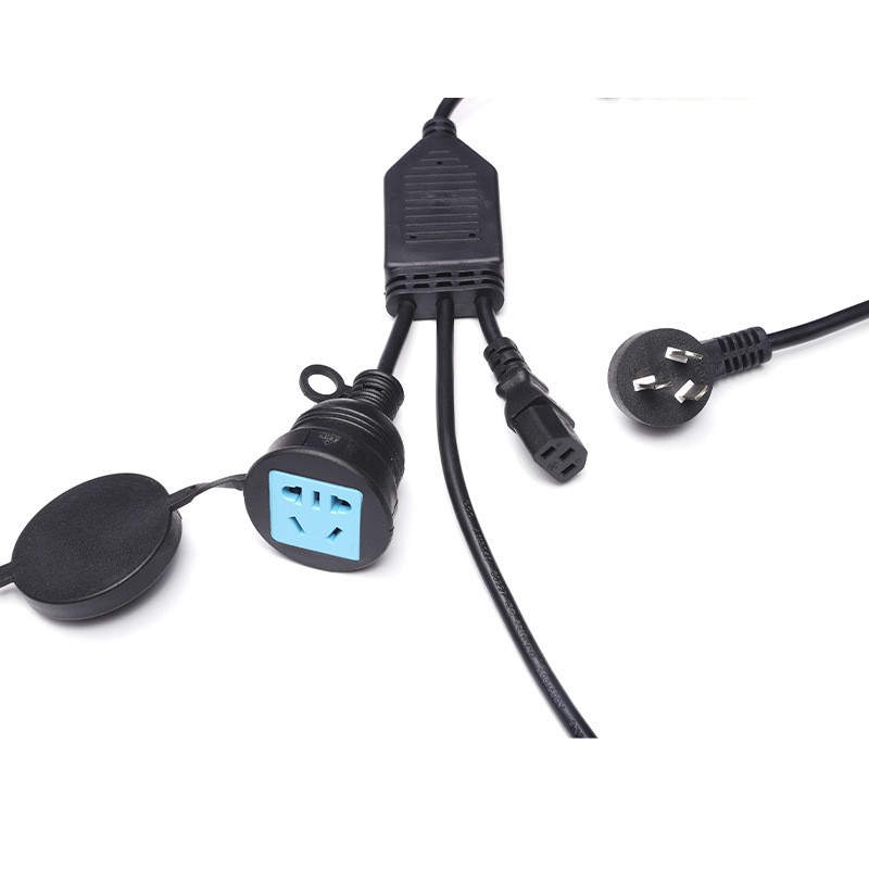 黑色0.75平方3C认证纯铜国标电源插头线两扁单头两芯裸线尾连接线图3