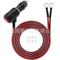 开关点烟器连接线电源线 弯头开关点烟器大功率汽车12V24V电源线