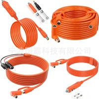 跨境爆款14AWG点烟器插头带线12V-24V DC7909/8020公头电源线阻燃