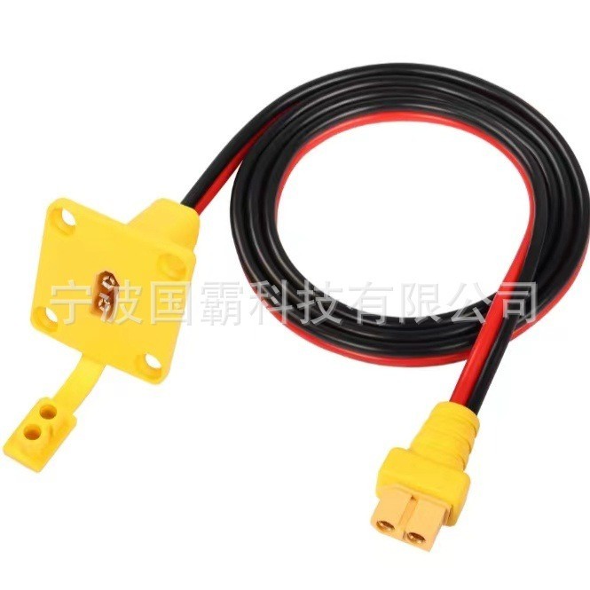 XT90公头带安装面板公母头带插口面板适用于无人机移动电源10AWG图3