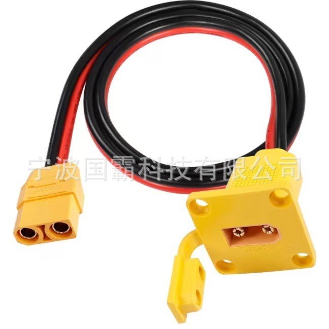 XT90公头带安装面板公母头带插口面板适用于无人机移动电源10AWG图4