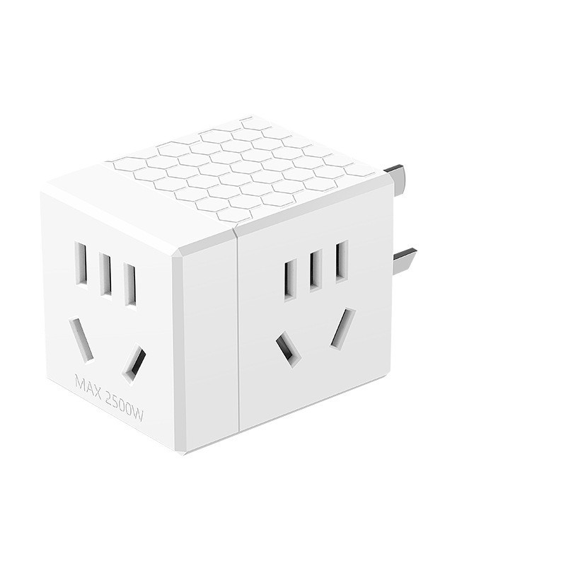 定制USB一体铜条转换魔方插头印logo礼品多功能无线插座厂家图2