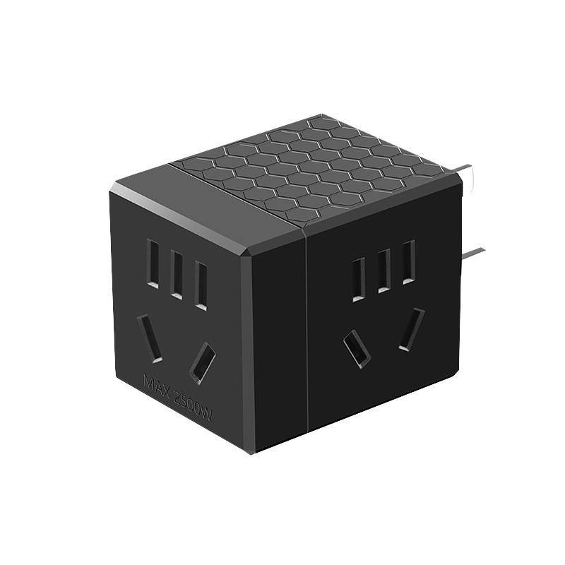 定制USB一体铜条转换魔方插头印logo礼品多功能无线插座厂家图3