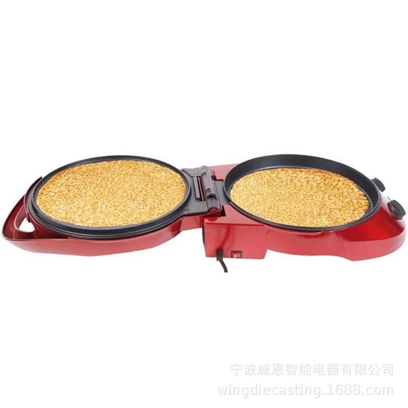 105°180°平铺煎蛋煎饼机 30cm大口径双面不粘烤盘 双旋钮调温图5