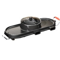 定制多功能电烤炉涮烤烧烤一体电火锅无烟韩式电烤炉鸳鸯锅火锅