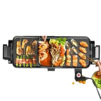 加工定制跨境双面烤盘多种功能涮烤一体锅电火锅电烧烤炉家电烤盘