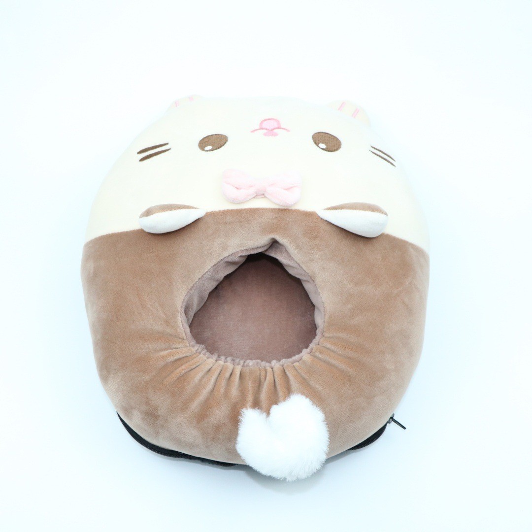 卡通猫咪暖水袋充电防爆暖脚宝可拆洗跨境出口可定制110V美国日本图2