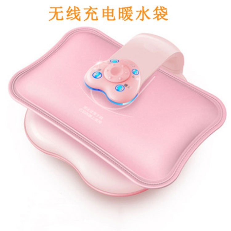 新款无线加热暖水袋充电热水袋女防爆暖手宝暖热宝毛绒源头工厂图2