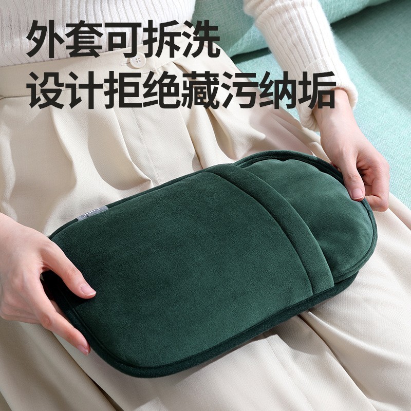 新款现货热销暖手宝冬季毛绒充电式电热水袋插电双插手电暖宝图2