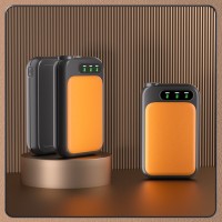 跨境新品磁吸暖手宝超薄迷你手电筒分体式充电宝流行暖宝宝