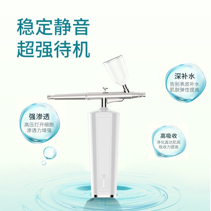 定制跨境注氧仪高压纳米补水光蒸脸精华导入手持家用喷雾仪美容仪图3
