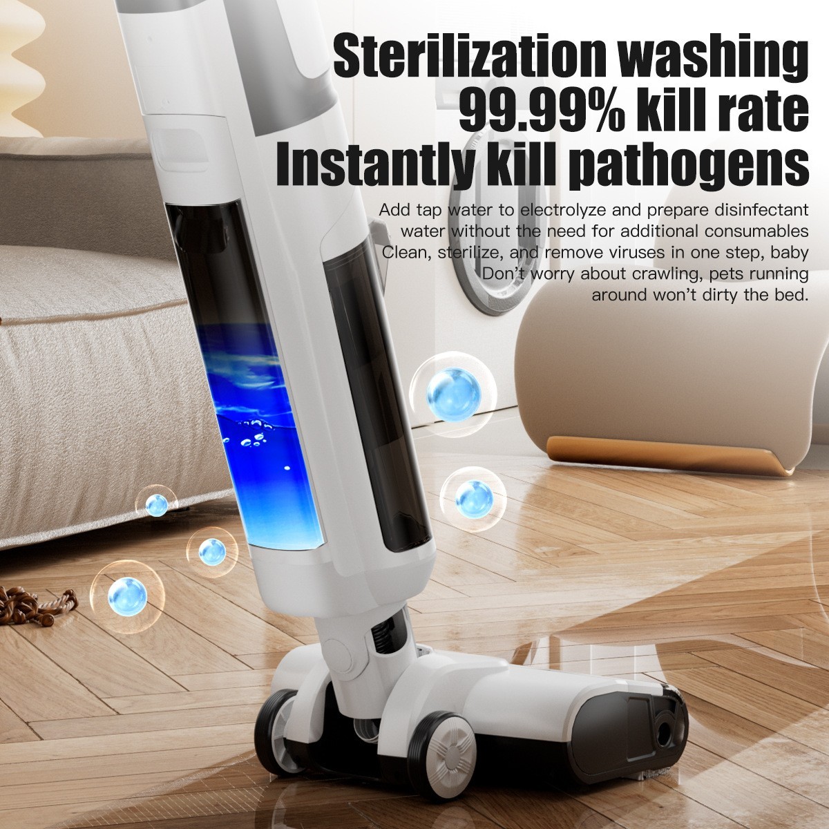 智能洗地机家用清洁手持电动拖把一体机跨境GT9多功能自动大吸力图5