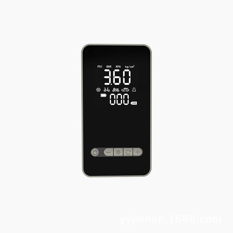 便携式汽车自行车车载充气泵无线数显带警示灯打气泵图4