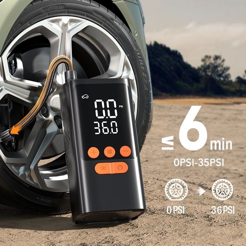 无线车载充气泵电动智能便携式越野汽车自行车轮胎打气泵图3