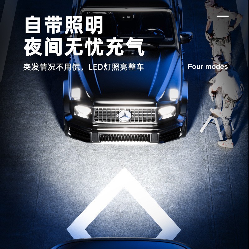 车载充气泵车用摩托车自行车无线打气泵汽车轮胎电动车充电宝图4