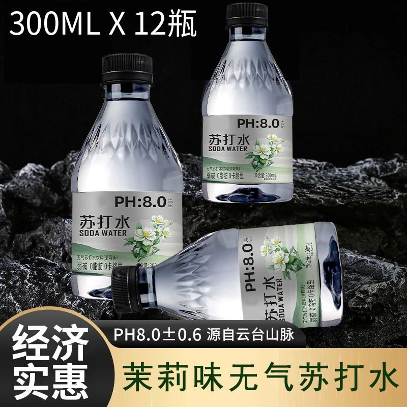茉莉味苏打水x12瓶户外便携轻柔水质解渴解腻