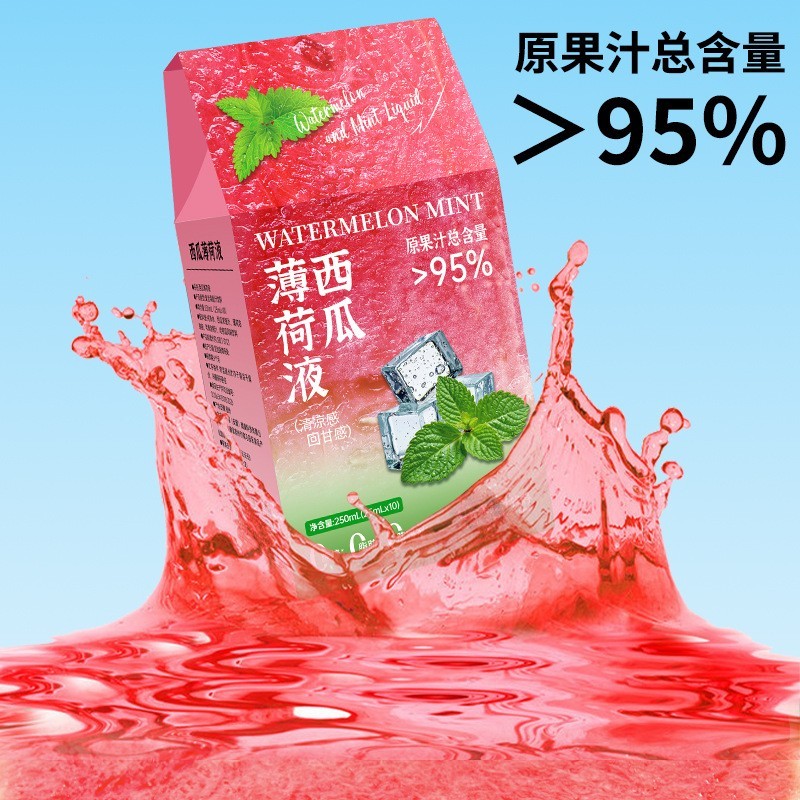 定制西瓜薄荷液冷泡清凉薄荷西瓜果汁清热去火西瓜薄荷果茶植物饮图4