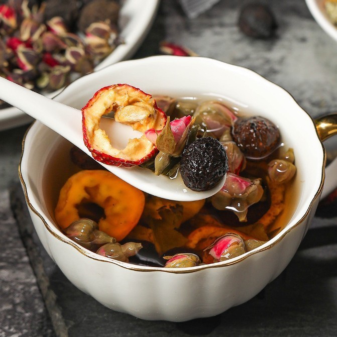 乌梅山楂荷叶饮解油腻玫瑰花茶养生组合花茶OEM代加工图2