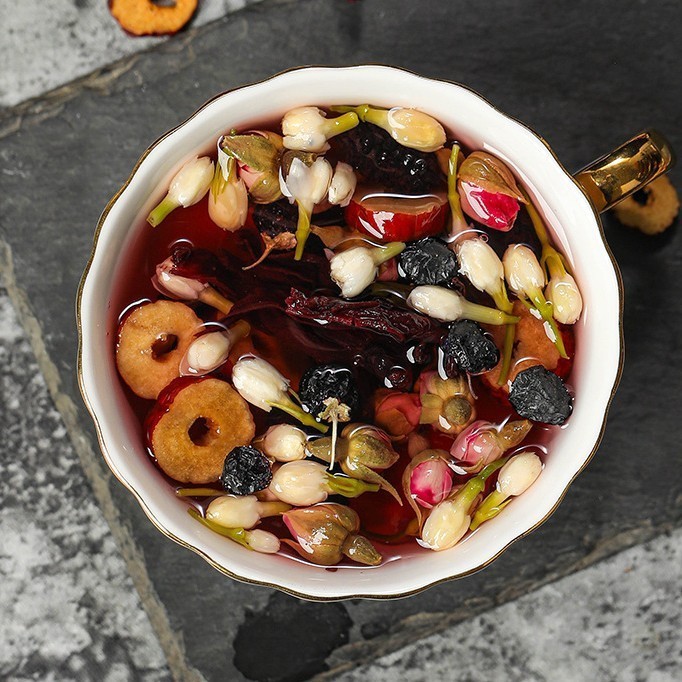 玫瑰桑葚洛神茶 玫瑰茄早C晚A女生养生组合花草茶OEM定制图2