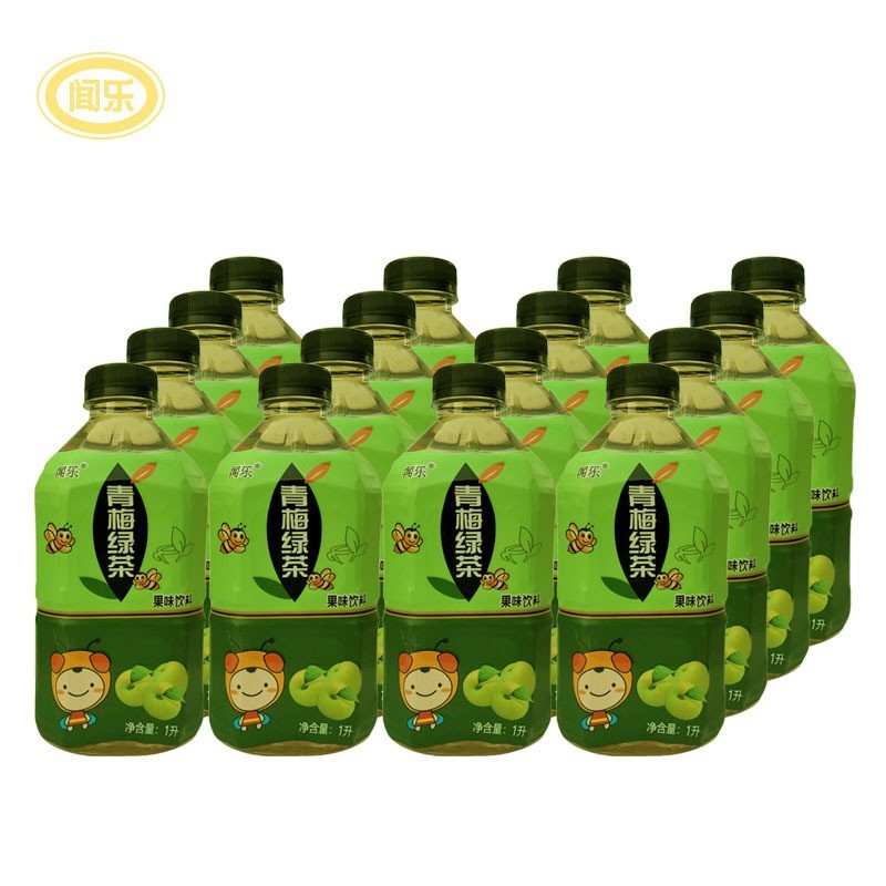 青梅绿茶饮料1L*8瓶整箱青梅味茶饮料图3
