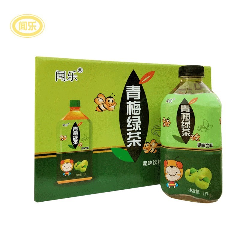 青梅绿茶饮料1L*8瓶整箱青梅味茶饮料图5
