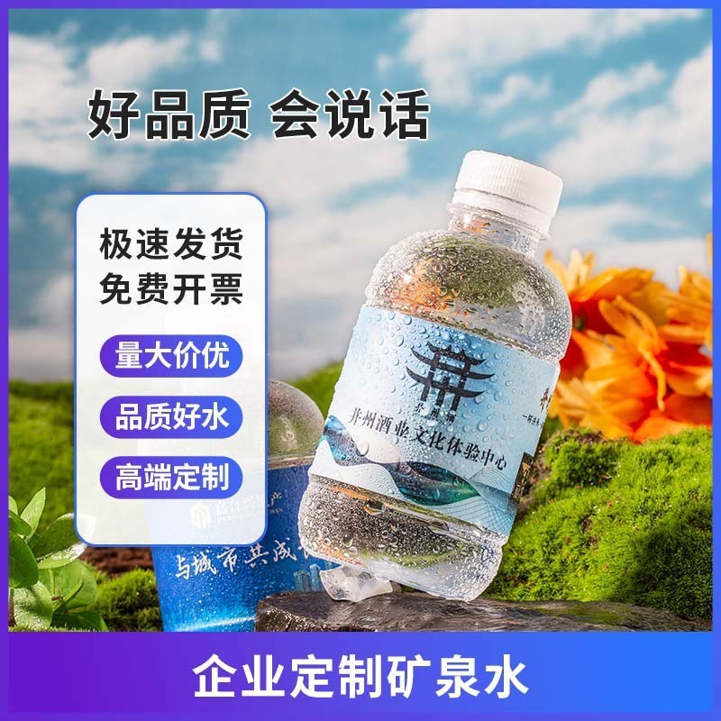 小瓶水矿泉水定制贴牌logo汽车门店会所水便携小瓶装纯净水图2