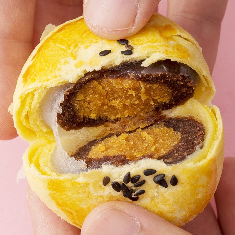 雪媚娘蛋黄酥网红爆浆流心海鸭蛋黄早餐下午茶点心OEM代工图4
