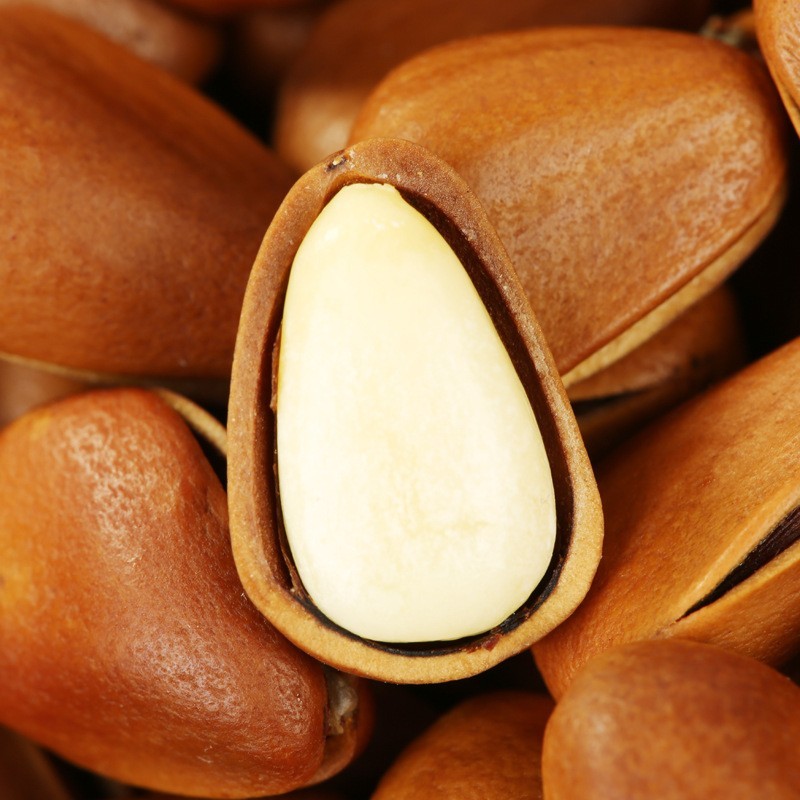 大颗粒东北开口松子原味手剥红松子零食定制图3