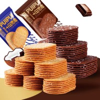 椰香味薄脆酥饼巧克力味薄饼办公室茶点解馋休闲零食