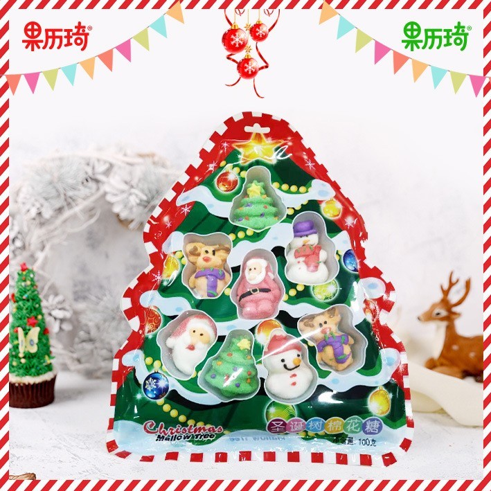 果历琦棉花糖圣诞节糖果礼品定制 礼盒装儿童水果味新式软糖OEM图3