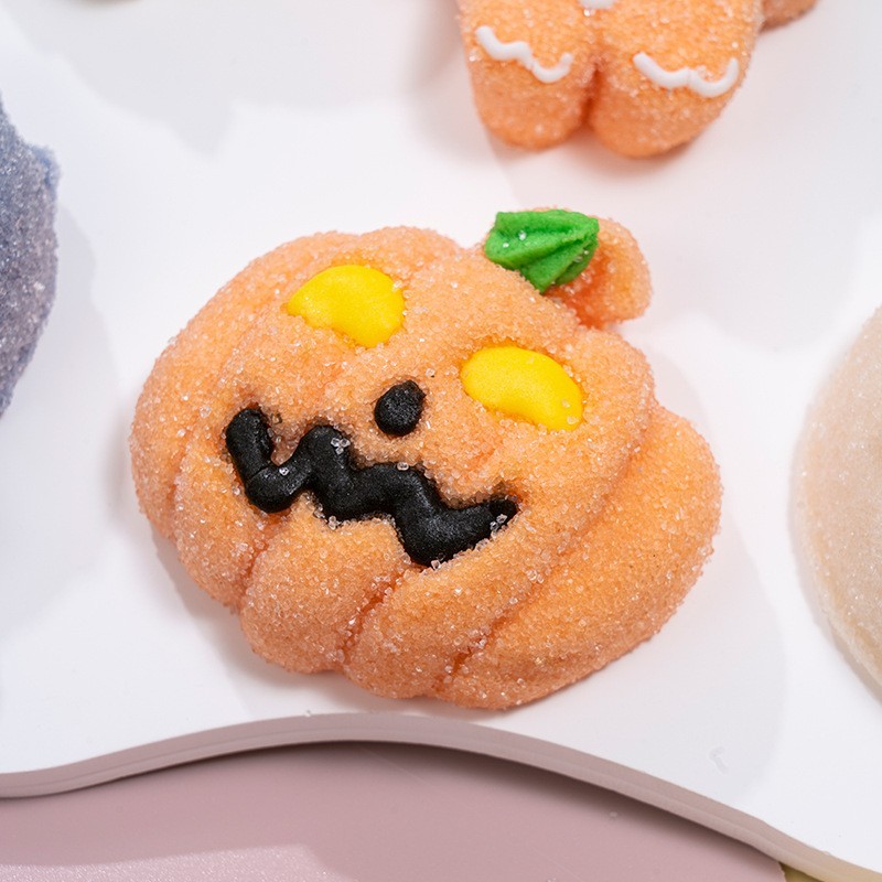 万圣节高颜值卡通棉花糖定制骷髅头南瓜造型散称糖果可定制图4