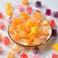 定制外贸出口水果方块软糖混合水果口味果汁软糖休闲厂家定制