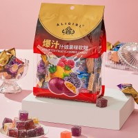 爆浆水果软糖什锦夹心喜糖中秋送礼团购休闲零食厂家爆浆软糖