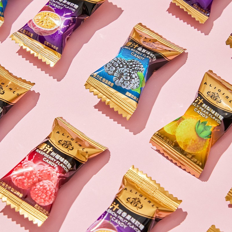 热带水果软糖什锦夹心软糖婚庆喜糖休闲零食厂家代工图4