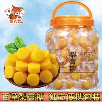 百草秋梨膏糖果定制正宗胖大海润喉糖清凉薄荷味砂板硬糖含片