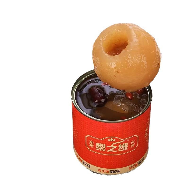 冰糖烤梨一整颗砀山梨商用炖梨家用开罐即食银耳炖梨罐头小吊梨汤图2