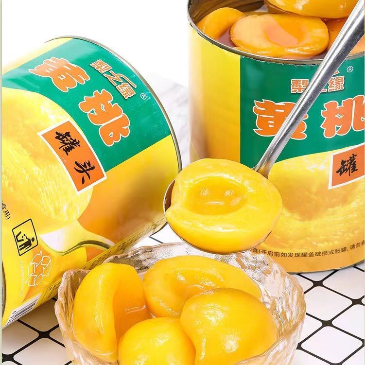 新鲜黄桃罐头精选商用超大罐3公斤大桶3kg烘培专用餐饮水果捞图3